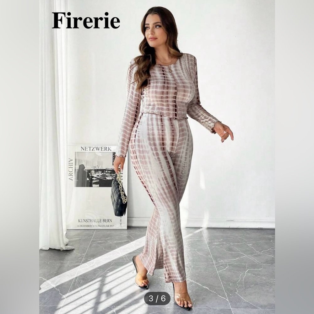 SHEIN Curve Tie-Dye Lounge Set